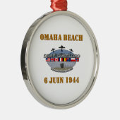 Omaha Beach Metalen Ornament (Rechts)