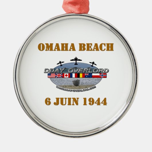 Omaha Beach Metalen Ornament (Voorkant)