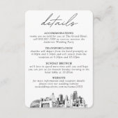 Omaha bruiloft verticale details informatiekaartje (Voorkant)