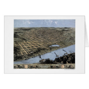 Omaha, carte panoramique de Ne - 1868