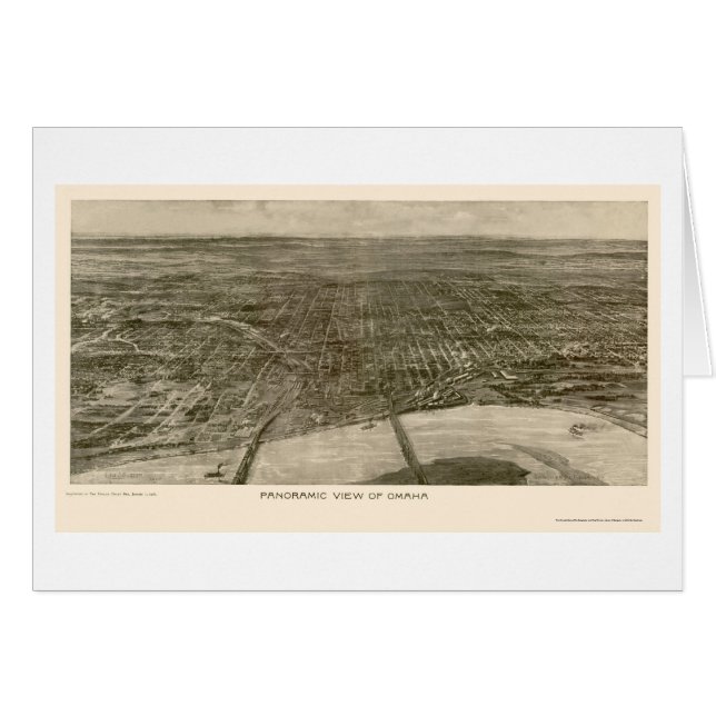 Omaha, carte panoramique de Ne - 1906 (Devant horizontal)
