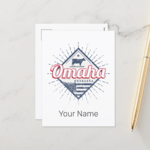 Omaha City Nebraska Verenigde Staten  Verenigde St Feestdagenkaart