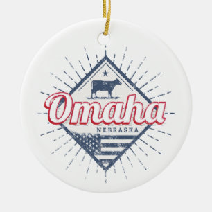 Omaha City Nebraska Verenigde Staten Verenigde St Keramisch Ornament