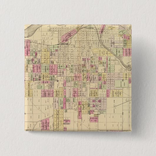 Omaha City, Nebraska Vierkante Button 5,1 Cm (Voorkant)