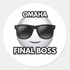 Omaha Final Boss Cool Emoji Sticker