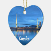 Omaha kerstversiering keramisch ornament (Links)