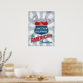 Omaha Lincoln Highway America Nebraska Poster (Keuken)