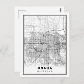 Omaha Map Briefkaart (Voorkant / Achterkant)