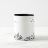 Omaha Mariage minimal personnalisé café Mug (Centre)