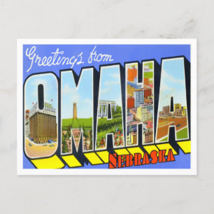 Omaha, Nebraska Big Letters Briefkaart