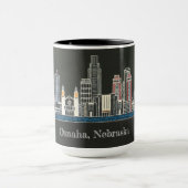 Omaha, Nebraska City Skyline Café Mug (Centre)