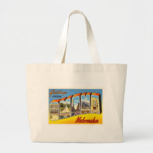 Omaha Nebraska NE Old Vintage Travel Souvenir Grote Tote Bag