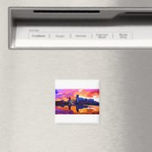 Omaha Nebraska Skyline Golden Sunset Magneet (Insitu (Vaatwasser))