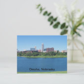 Omaha, Nebraska Skyline op Canvas Briefkaart (Staand voorkant)