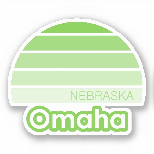 Omaha Nebraska Sticker (Voorkant)