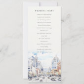 Omaha Nebraska Watercolor Scape Wedding Program Kaart (Achterkant)