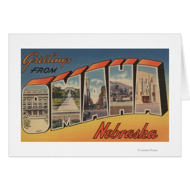 Omaha, NebraskaScènes de grandes lettres Omaha, NE (Devant horizontal)