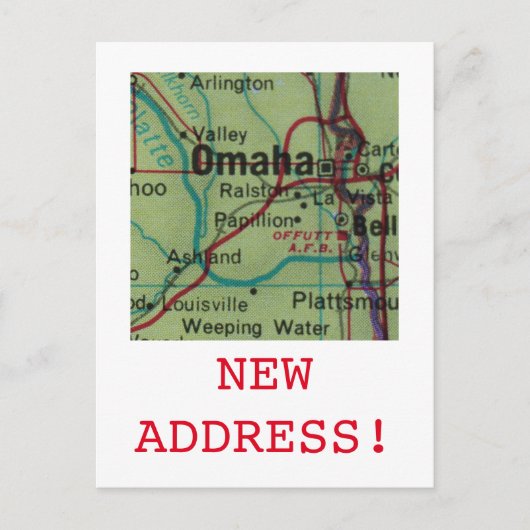 Omaha Nouveau faire-part d'adresse (Devant)