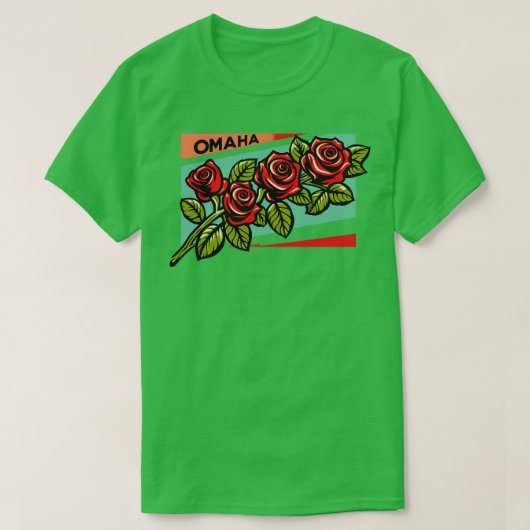 Omaha Rozen T-shirt (Design voorkant)