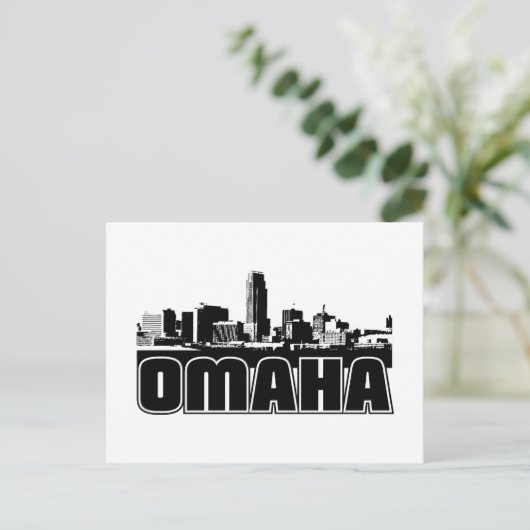 Omaha Skyline Briefkaart (Staand voorkant)