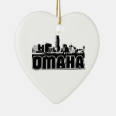 Omaha Skyline Keramisch Ornament (Rechts)