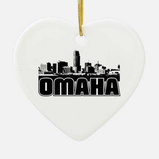 Omaha Skyline Keramisch Ornament (Voorkant)
