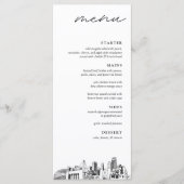 Omaha Skyline Modern Mariage Diner Menu (Devant)