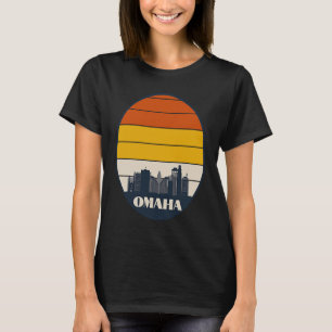 Omaha Skyline, Omaha Nebraska, stad Omaha NE T-shirt