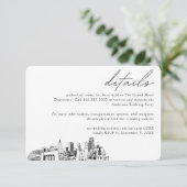 Omaha Wedding Hotel Kamer Blok Details Informatiekaartje (Staand voorkant)