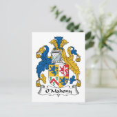O'Mahony Family Crest Briefkaart (Staand voorkant)