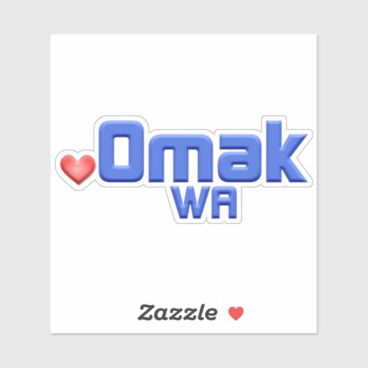 Omak Washington Sticker (Vel)