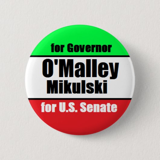 O'Malley Mikulski Button (Voorkant)