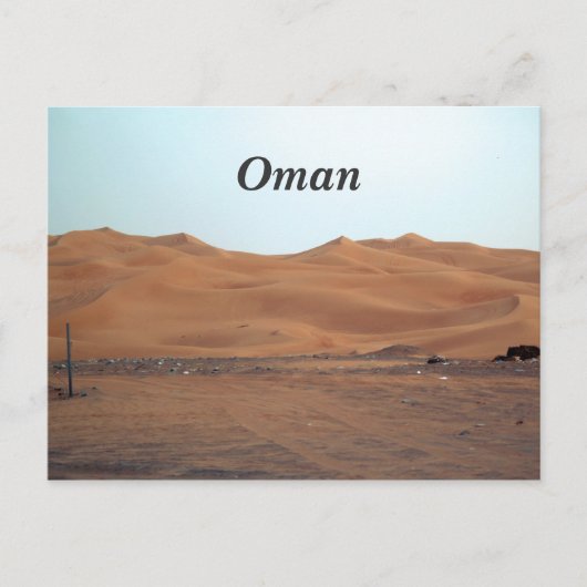 Oman Desert Briefkaart (Voorkant)