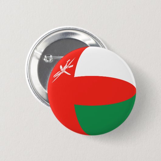 Oman Fisheye Flag Button (Voorkant /achterkant)