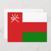 Oman Flag Briefkaart (Voorkant / Achterkant)