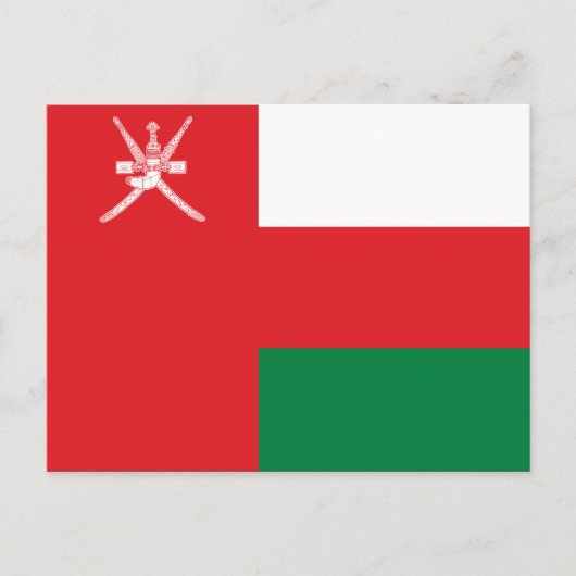 Oman Flag Briefkaart (Voorkant)
