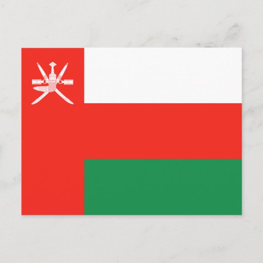 Oman Flag Briefkaart (Voorkant)