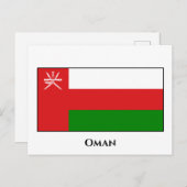 Oman Flag Briefkaart (Voorkant / Achterkant)