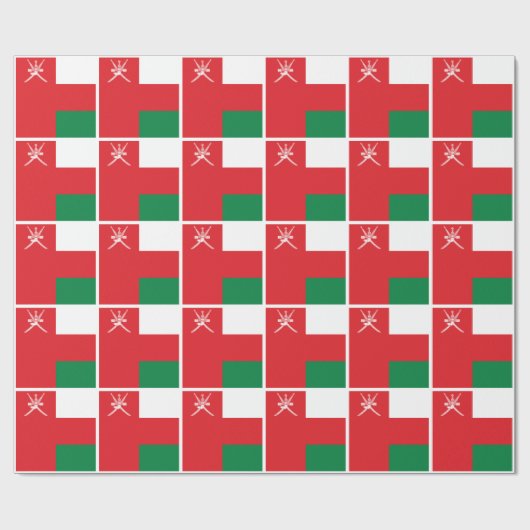 Oman Flag Cadeaupapier (Vlak)