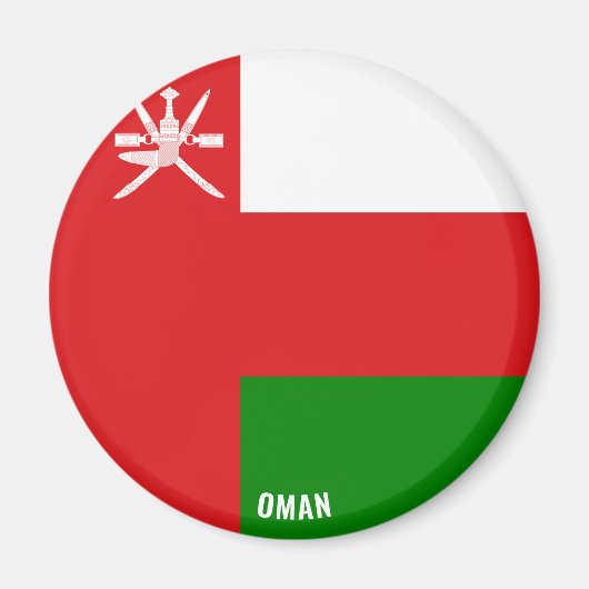 Oman Flag Charming Patriotic Magnet Magneet (Voorkant)