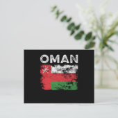 Oman Flag Distressed - Omani Flag Briefkaart (Staand voorkant)