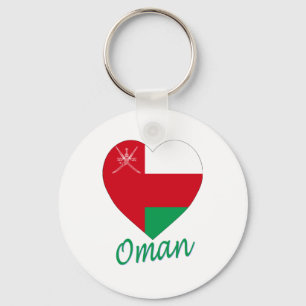 Oman Flag Heart Sleutelhanger