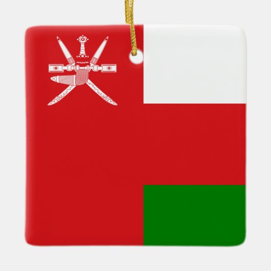 Oman Flag Keramisch Ornament (Voorkant)