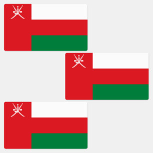 Oman Flag Labels