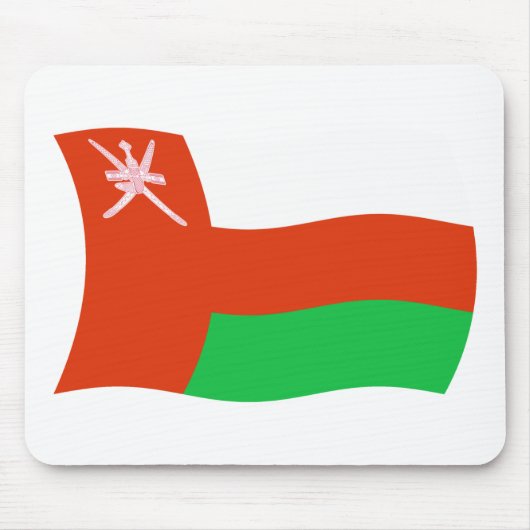 Oman Flag Mousepad Muismat (Voorkant)