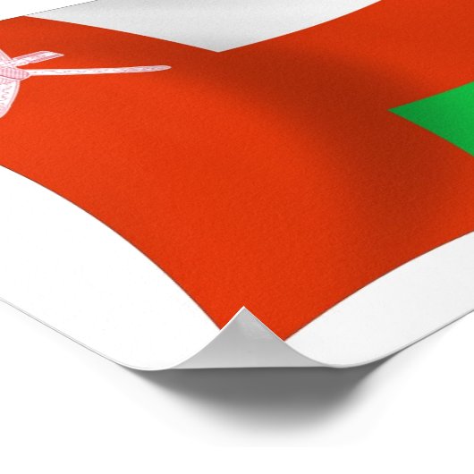 Oman Flag Poster Print (Hoek)
