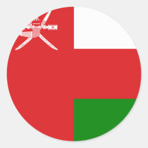 Oman Flag Ronde Sticker