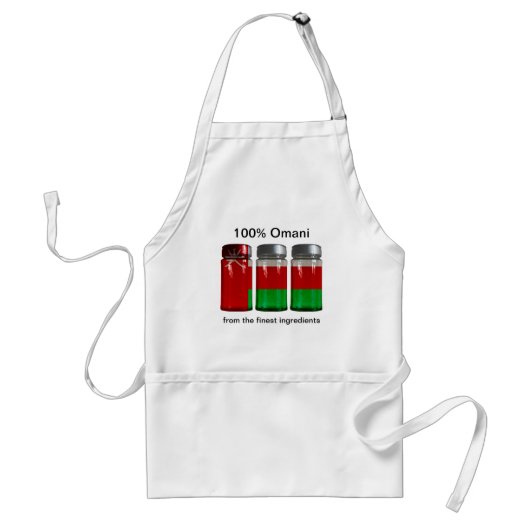 Oman Flag Spice Jars Apron Standaard Schort (Voorkant)