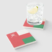 Oman Flag Stenen Onderzetter (Zijkant)