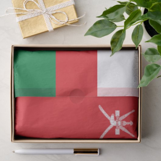 Oman Flag Tissuepapier (Geschenk)